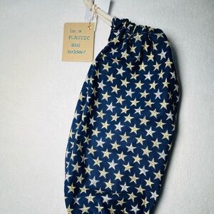 1-pc Handmade Plastic Bag / Grocery Bag Holder — Blue with Stars